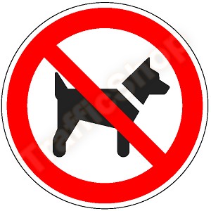 ISO 7010 Sticker Verboden Voor Honden P021